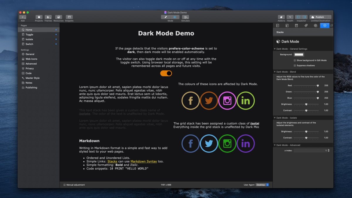 Dark Mode Stacks Addon by RW Pro Dev
