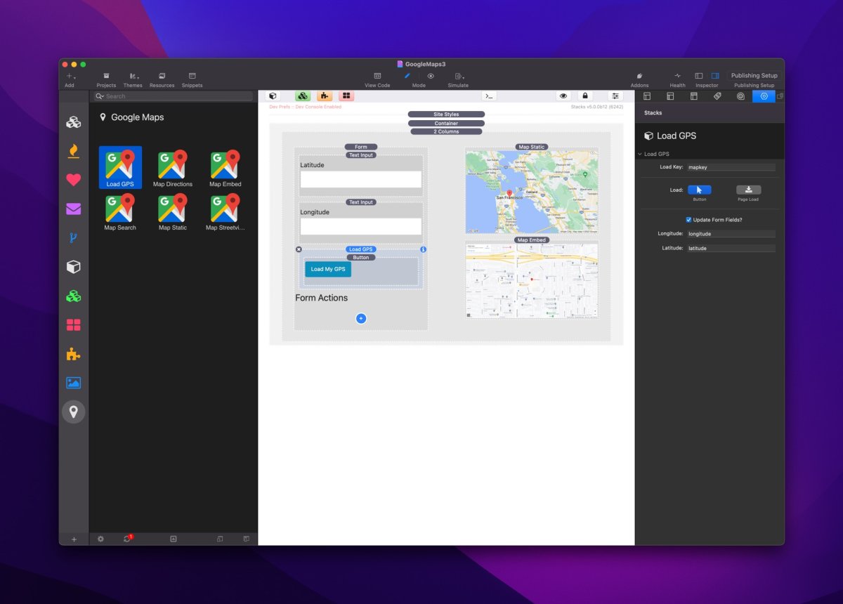 Google Maps Stacks Addon by Weaver's Space