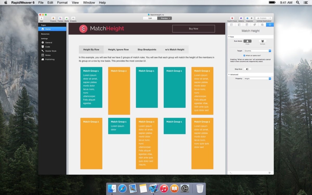 Match Height Stacks Addon by Weaver's Space