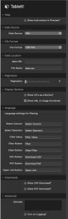 CSV Source Settings